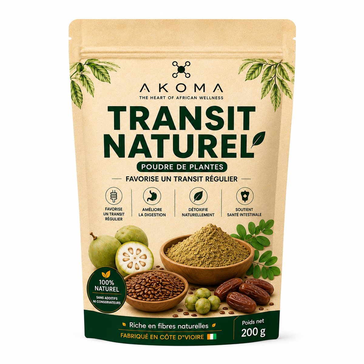AKOMA - Poudre De Plantes_Transit Naturel 200g